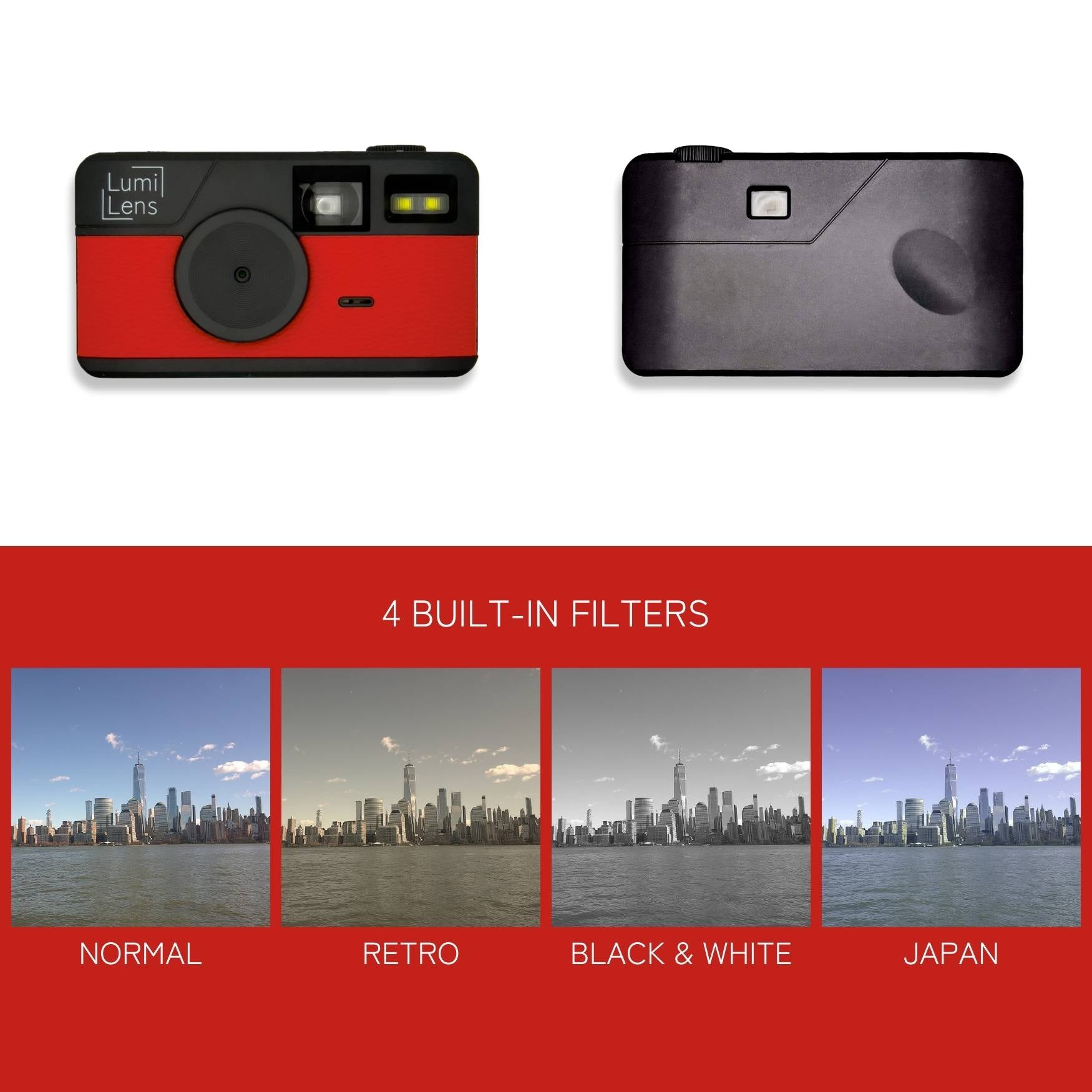 Lumi Lens Red - Screen Free Digital Camera